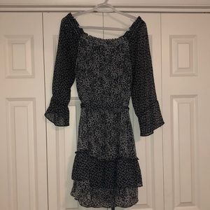 Navy floral loft dress